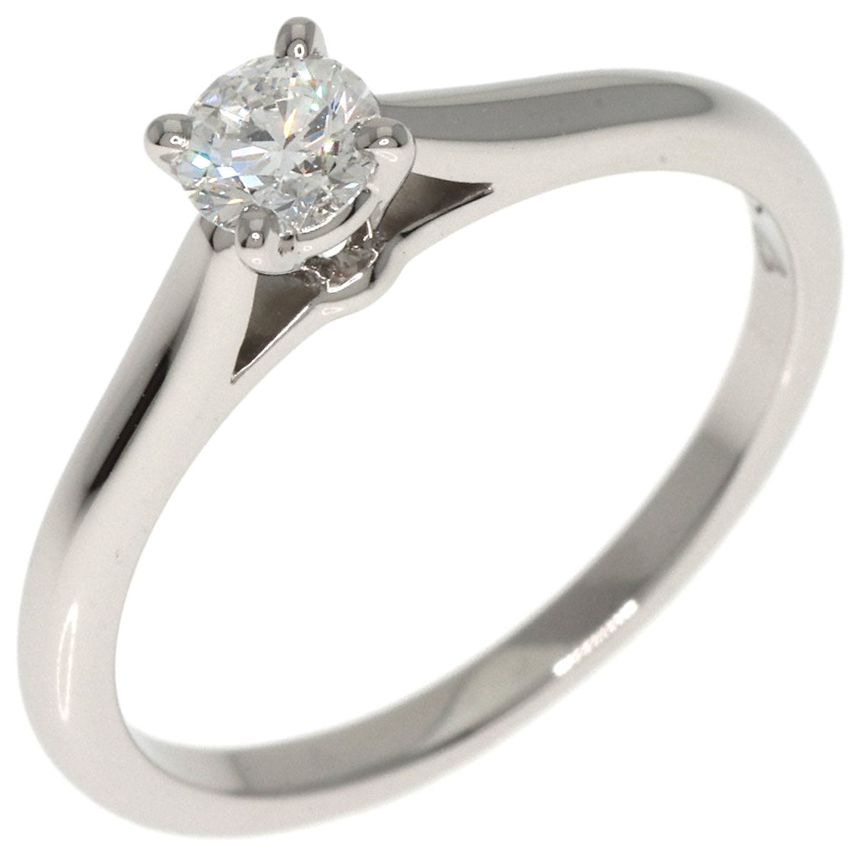 CARTIER   Ring Solitaire Diamond # 49 Platinum PT950 Ladies