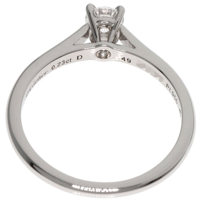 CARTIER   Ring Solitaire Diamond # 49 Platinum PT950 Ladies