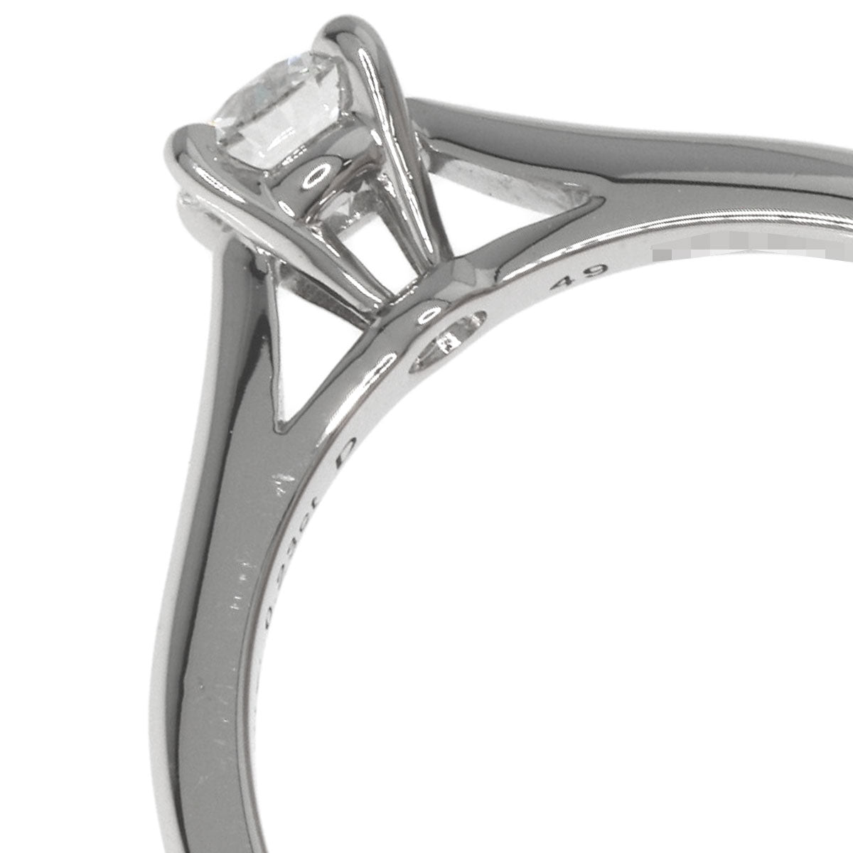 CARTIER   Ring Solitaire Diamond # 49 Platinum PT950 Ladies