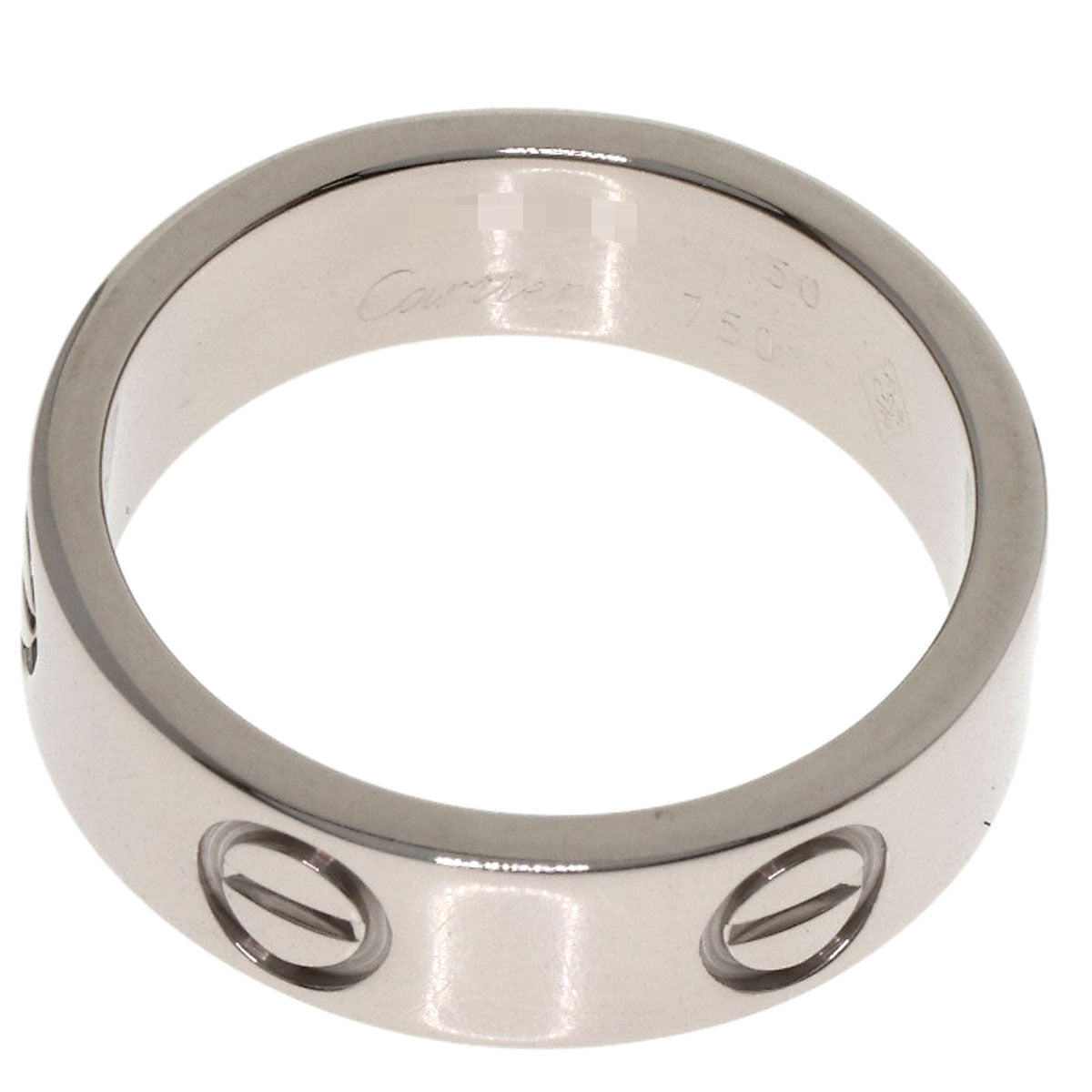 CARTIER love ring #50 Ring K18 White Gold Ladies [Used]