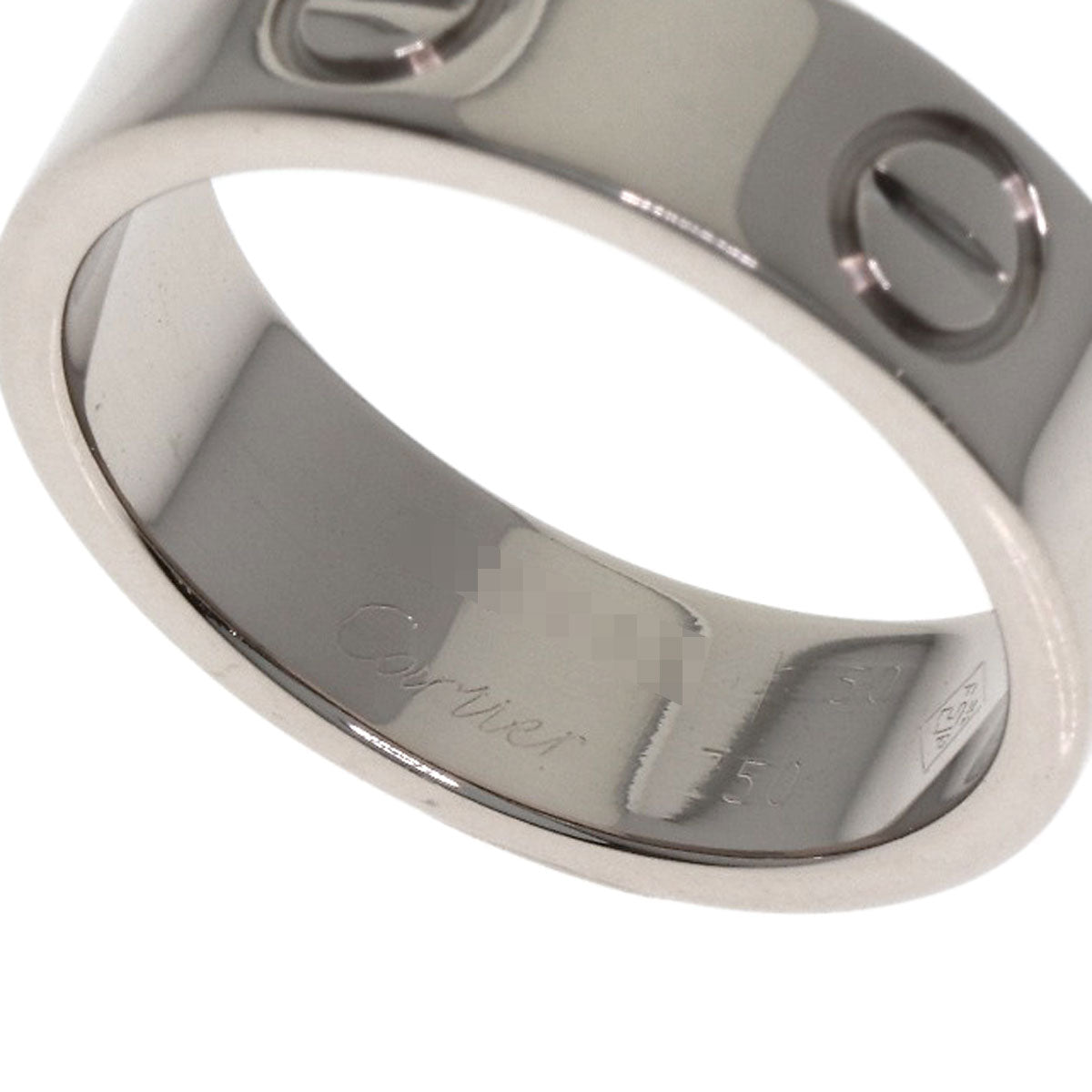 CARTIER love ring #50 Ring K18 White Gold Ladies [Used]
