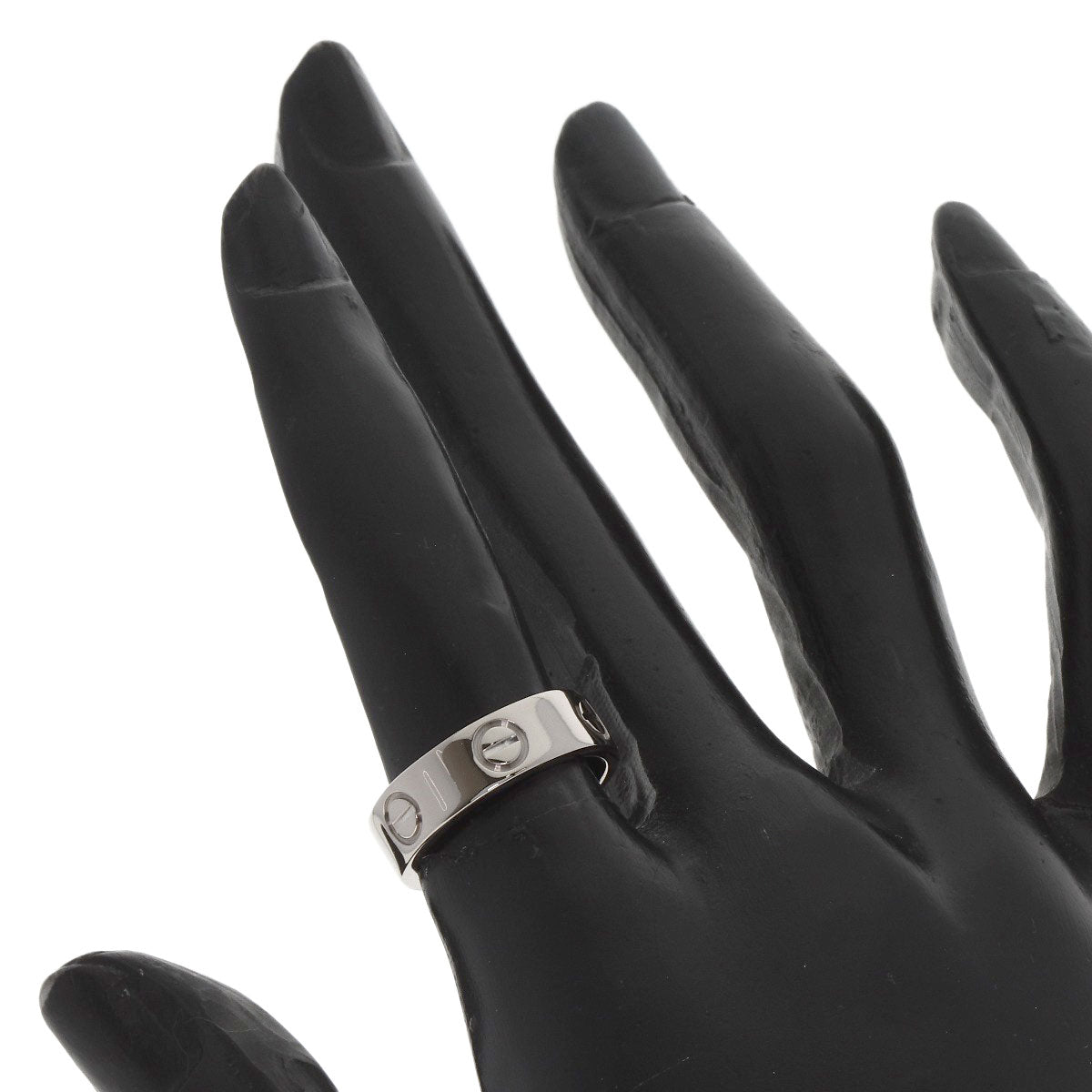 CARTIER love ring #50 Ring K18 White Gold Ladies [Used]