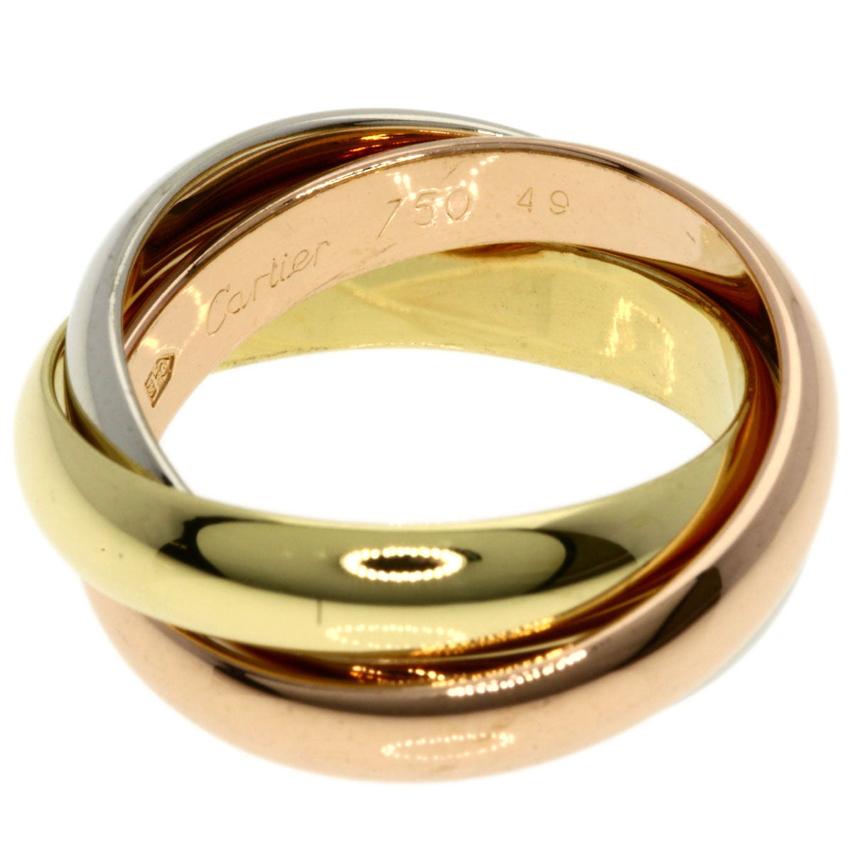 CARTIER Trinity MM #49 Ring K18 Yellow Gold K18 White GoldLadies [Used]