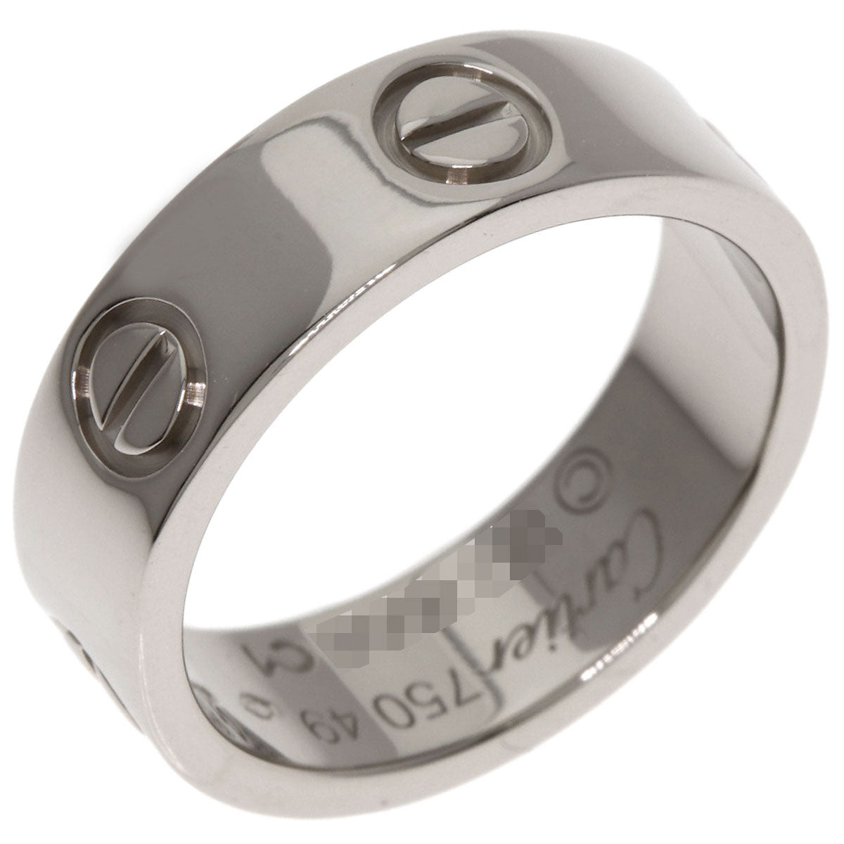 CARTIER love ring #49 Ring K18 White Gold Ladies [Used]