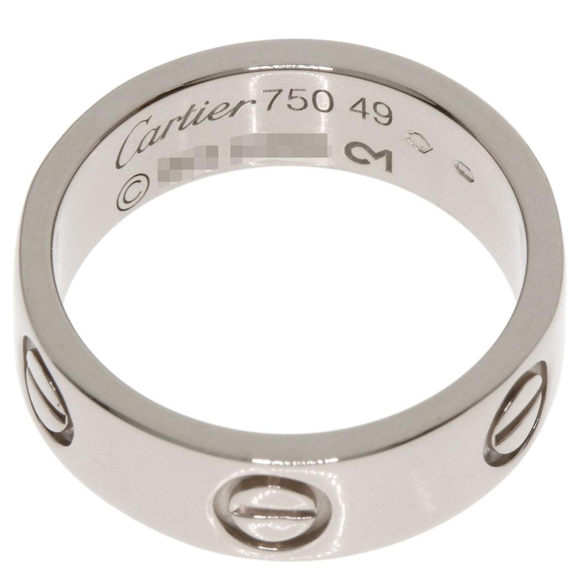 CARTIER love ring #49 Ring K18 White Gold Ladies [Used]