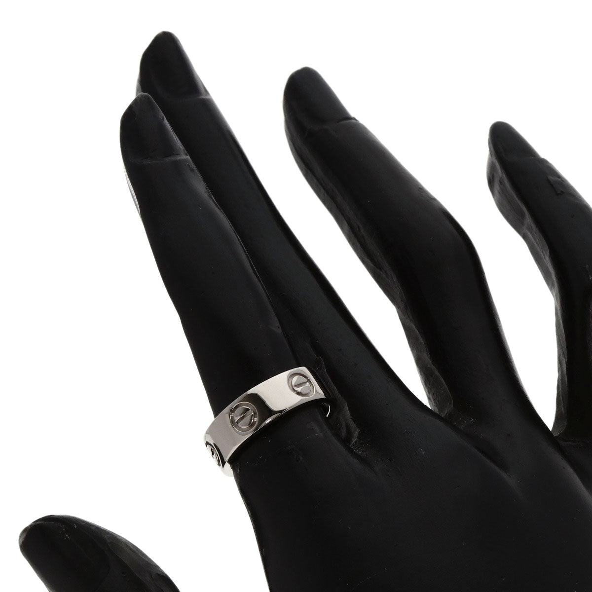 CARTIER love ring #49 Ring K18 White Gold Ladies [Used]