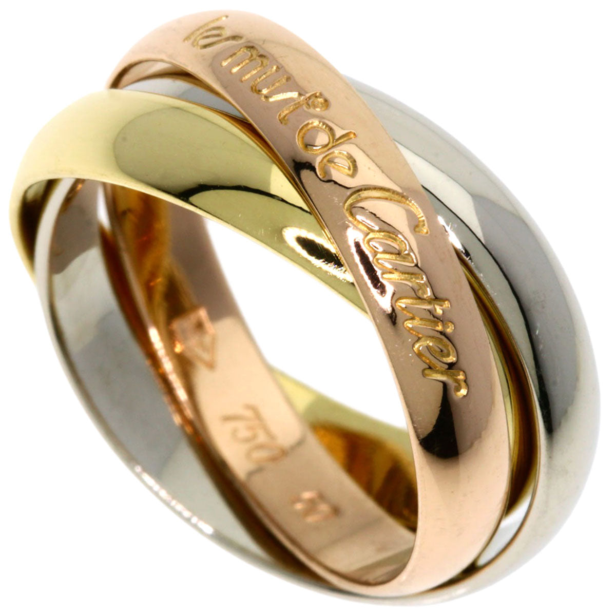 CARTIER Trinity #50 Ring K18 Yellow Gold K18 White GoldLadies [Used]