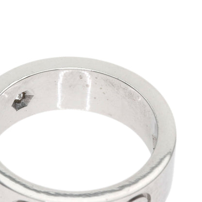 CARTIER love ring half diamond # 49 Ring K18 White Gold Ladies [Used]