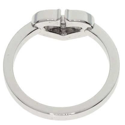 CARTIER   Ring C Heart Diamond #47 K18 White Gold Ladies
