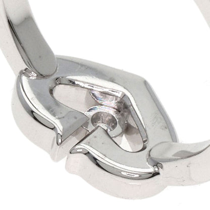CARTIER   Ring C Heart Diamond #47 K18 White Gold Ladies
