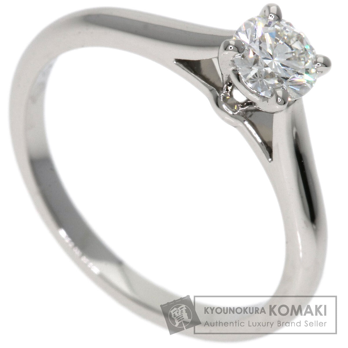 CARTIER   Ring Solitaire Diamond # 47 Platinum PT950 Ladies