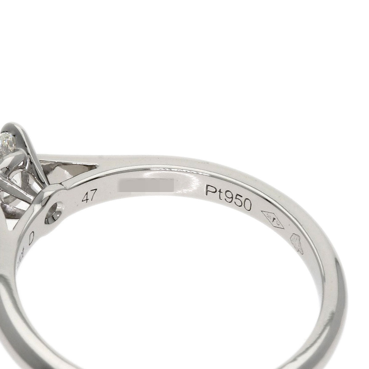 CARTIER   Ring Solitaire Diamond # 47 Platinum PT950 Ladies