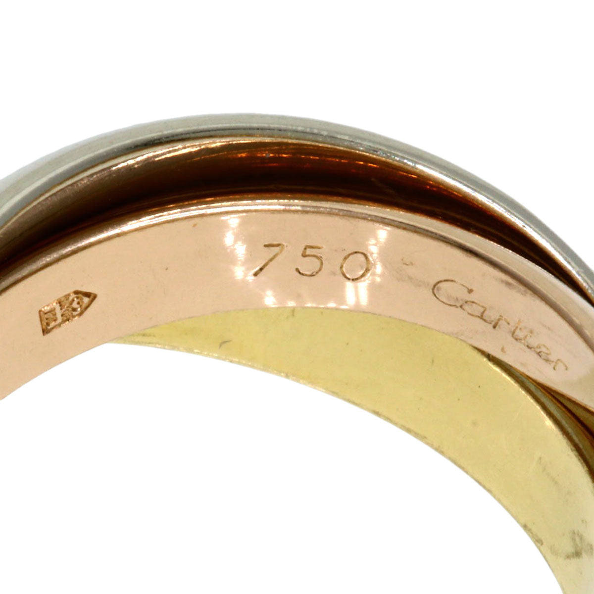 カルティエ トリニティ LM #50 リング・指輪 K18イエローゴールド/K18WG/K18PG レディース 【中古】【CARTIER】