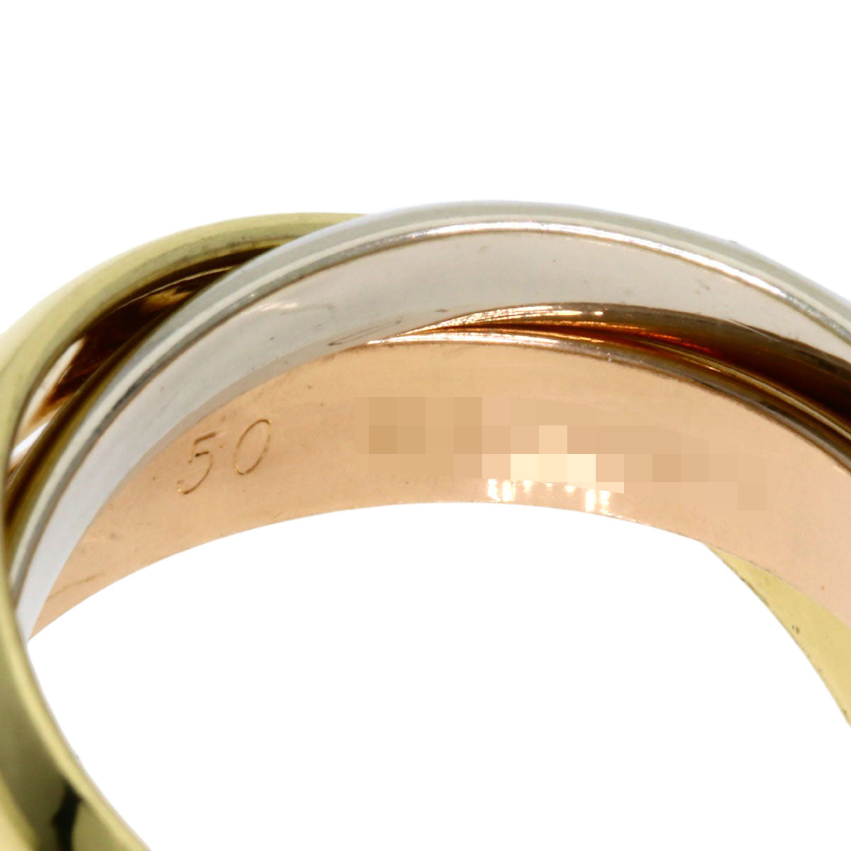 カルティエ トリニティ LM #50 リング・指輪 K18イエローゴールド/K18WG/K18PG レディース 【中古】【CARTIER】