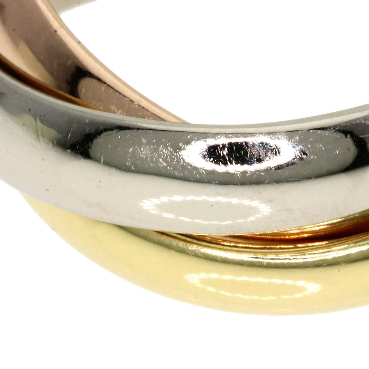 カルティエ トリニティ LM #50 リング・指輪 K18イエローゴールド/K18WG/K18PG レディース 【中古】【CARTIER】