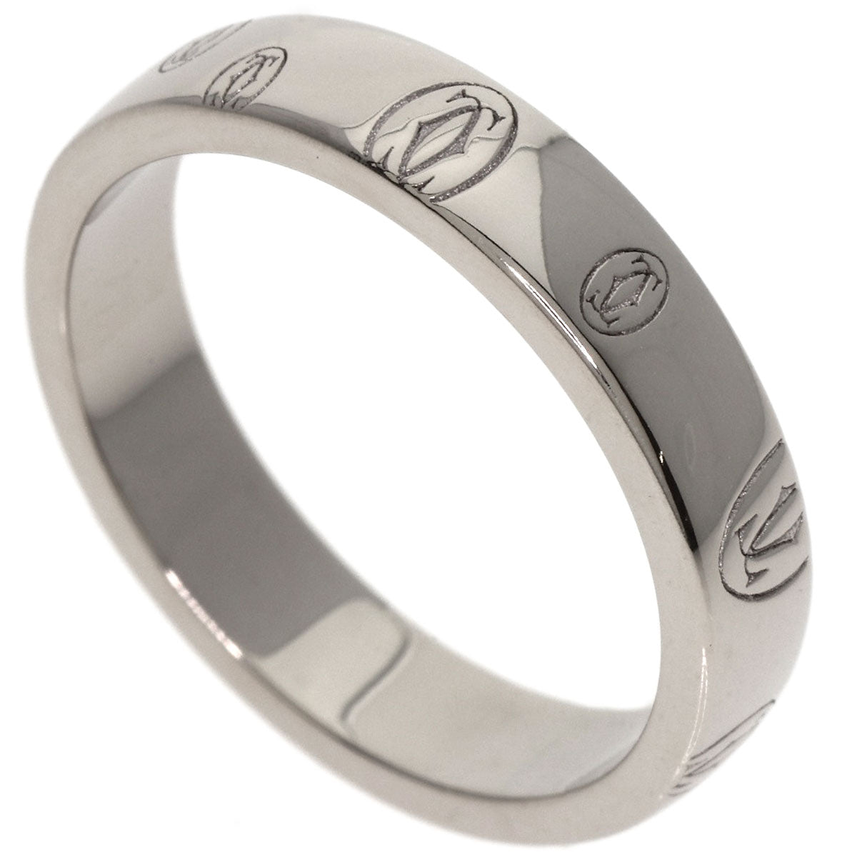 CARTIER Happy birthday # 52 Ring K18 White Gold Ladies [Used]