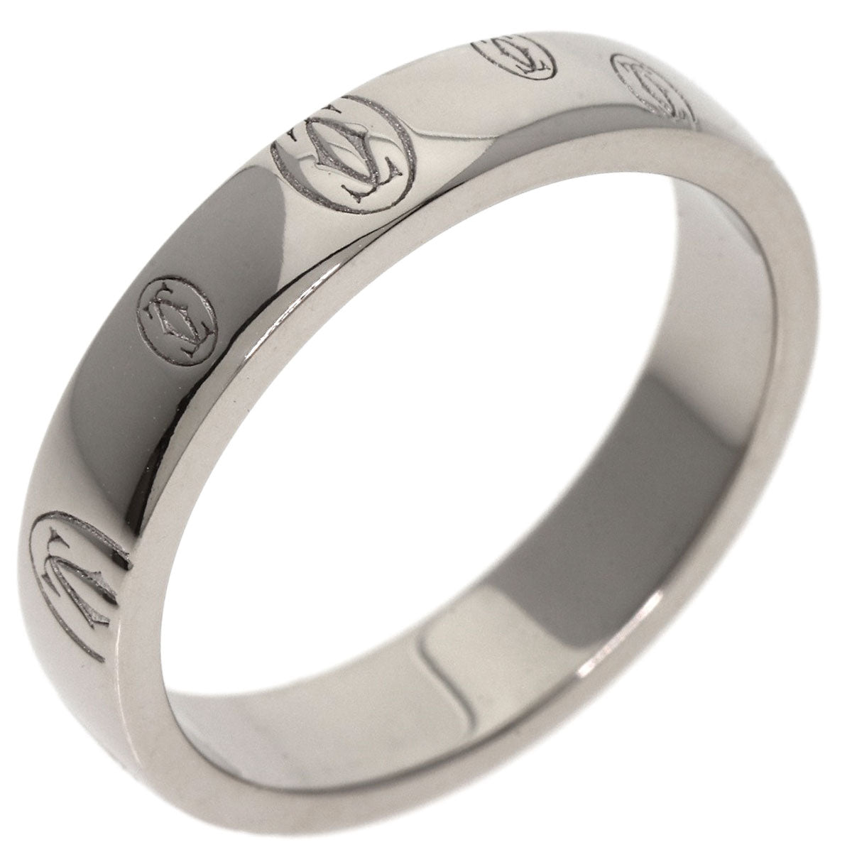 CARTIER Happy birthday # 52 Ring K18 White Gold Ladies [Used]