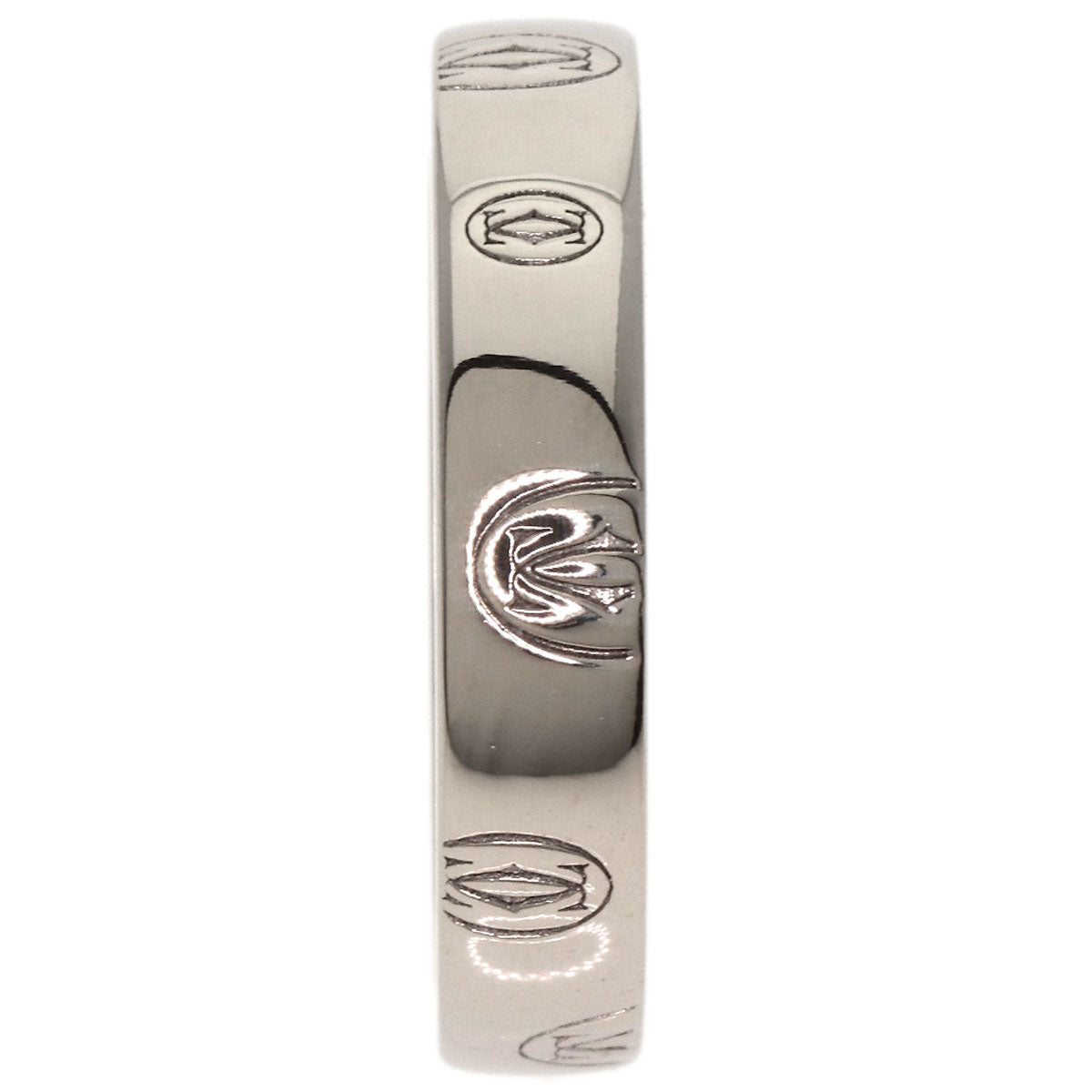 CARTIER Happy birthday # 52 Ring K18 White Gold Ladies [Used]