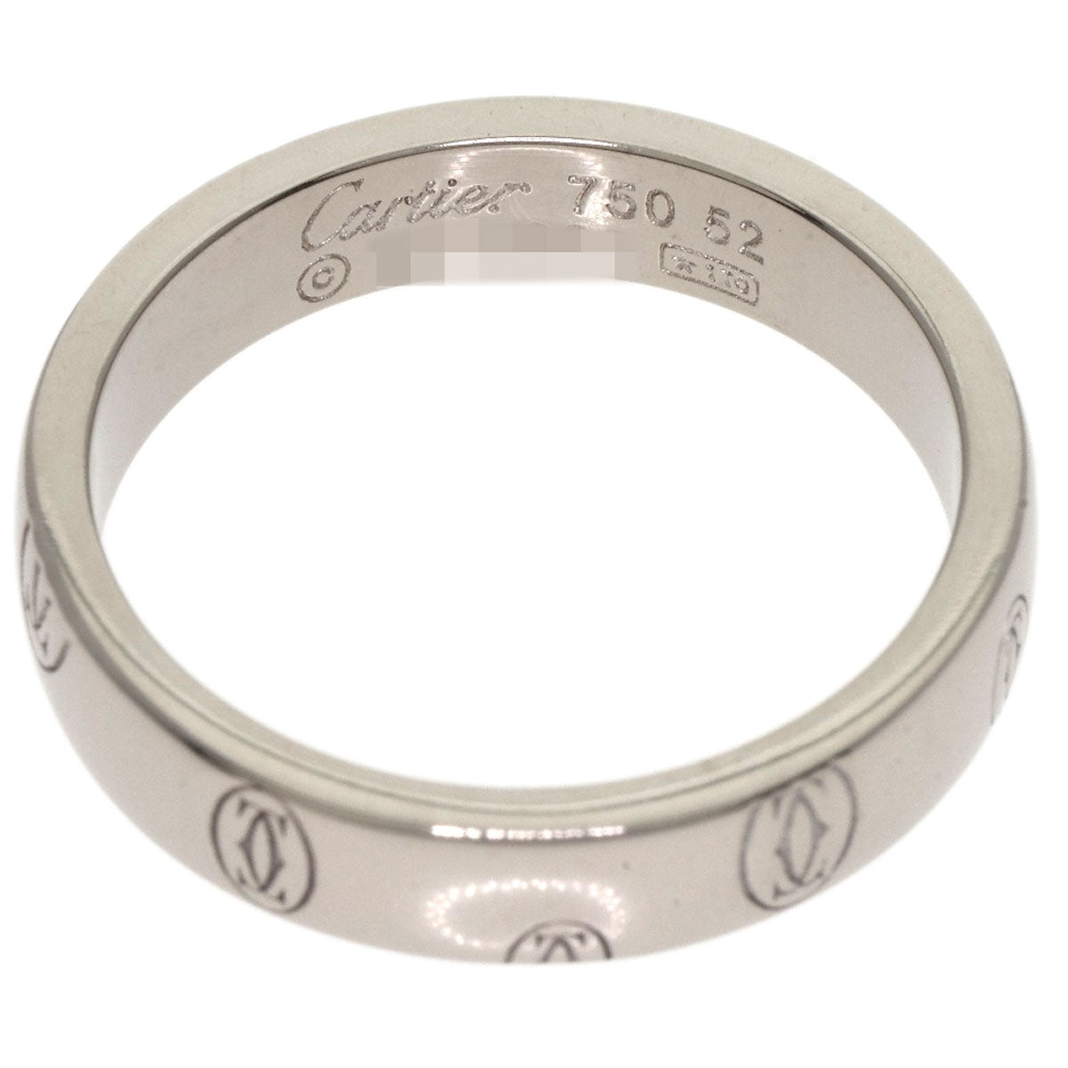CARTIER Happy birthday # 52 Ring K18 White Gold Ladies [Used]