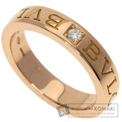 BVLGARI   Ring W logo Diamond K18 Pink Gold Ladies