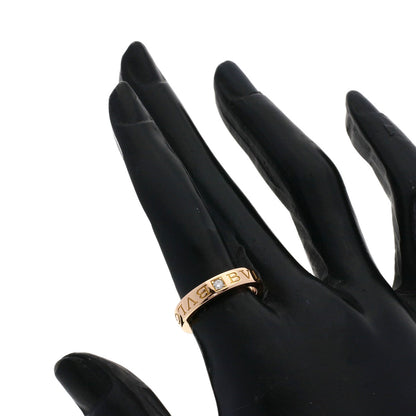 BVLGARI   Ring W logo Diamond K18 Pink Gold Ladies