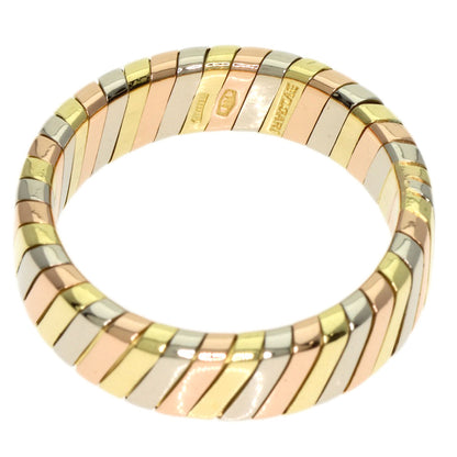 BVLGARI Tubogas Ring K18 Yellow Gold 18K Pink GoldLadies [Used]