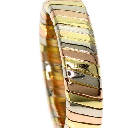 BVLGARI Tubogas Ring K18 Yellow Gold 18K Pink GoldLadies [Used]