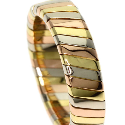 BVLGARI Tubogas Ring K18 Yellow Gold 18K Pink GoldLadies [Used]