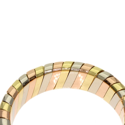 BVLGARI Tubogas Ring K18 Yellow Gold 18K Pink GoldLadies [Used]