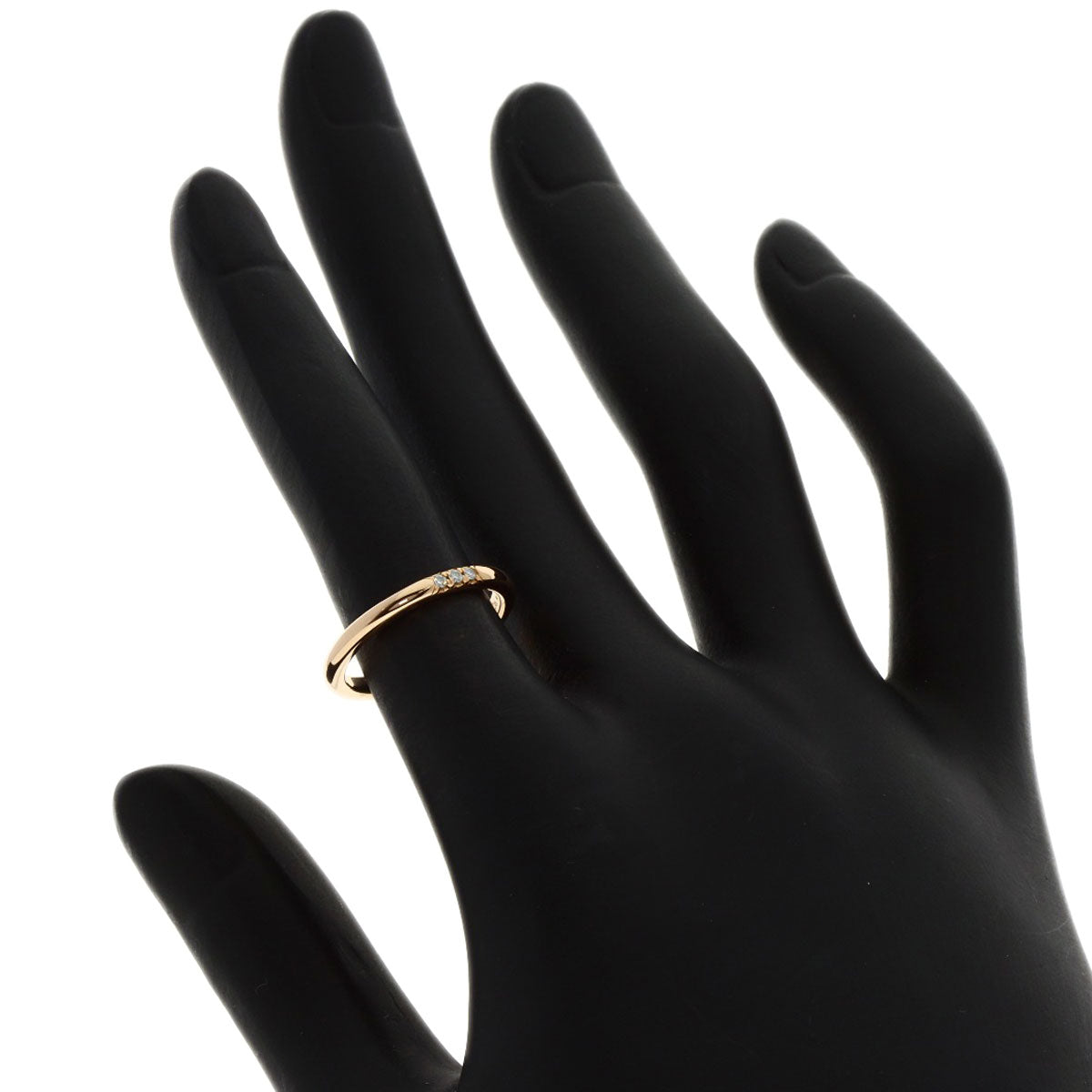 TIFFANY&Co. Forever Classic 3P Diamond Ring K18 Pink Gold Ladies [Used]