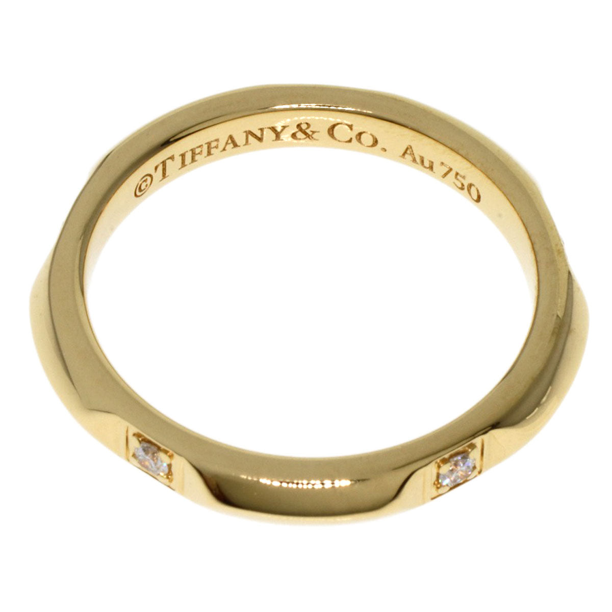 TIFFANY&Co.   Ring True Band Ring Diamond K18 Yellow Gold Ladies