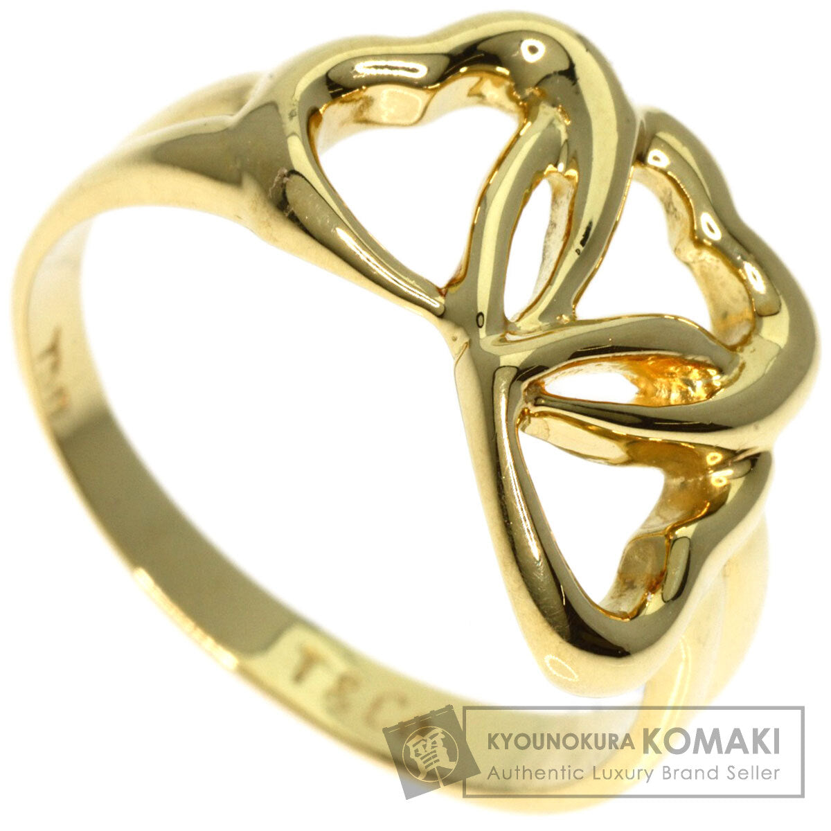 TIFFANY&Co.   Ring Triple heart K18 Yellow Gold Ladies