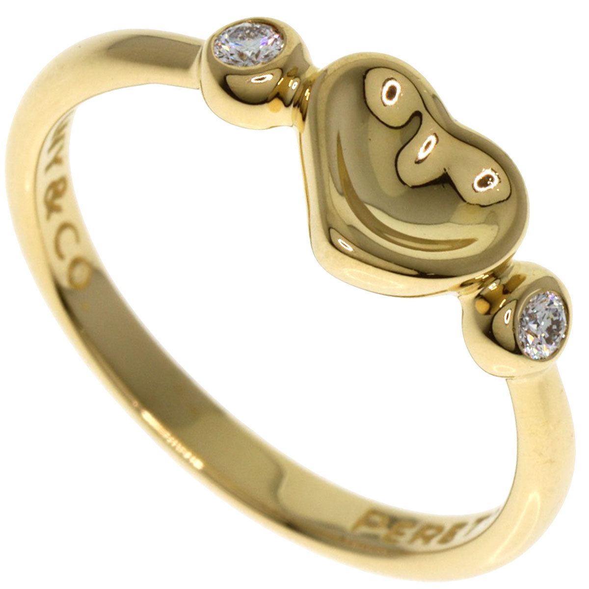 TIFFANY&Co.   Ring Full Heart 2P Diamond K18 Yellow Gold Ladies