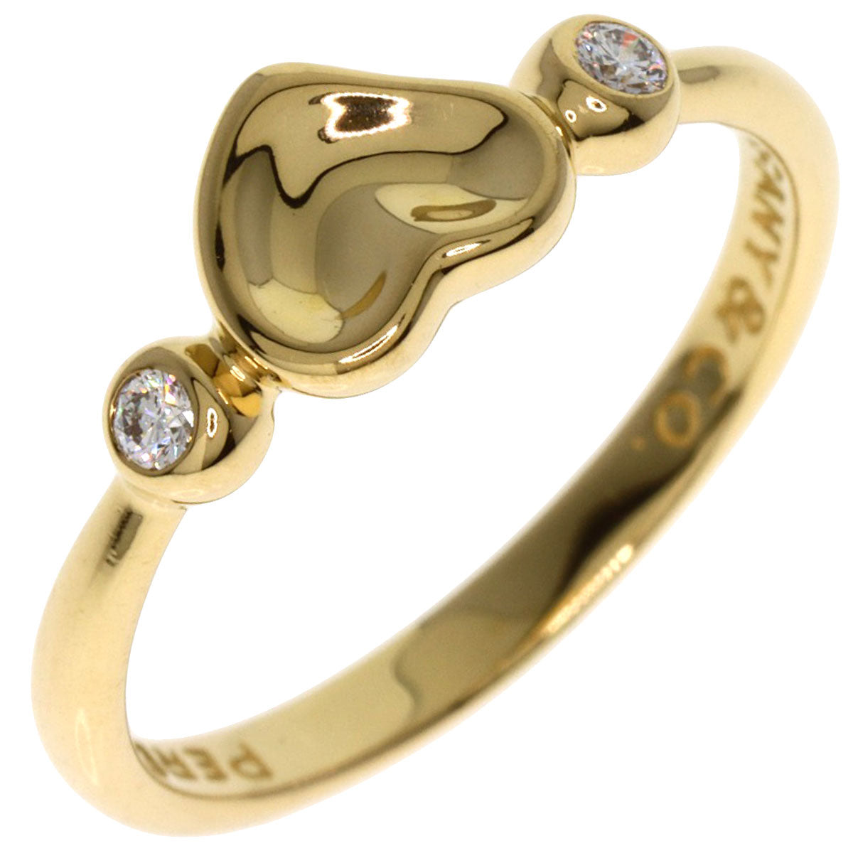 TIFFANY&Co.   Ring Full Heart 2P Diamond K18 Yellow Gold Ladies