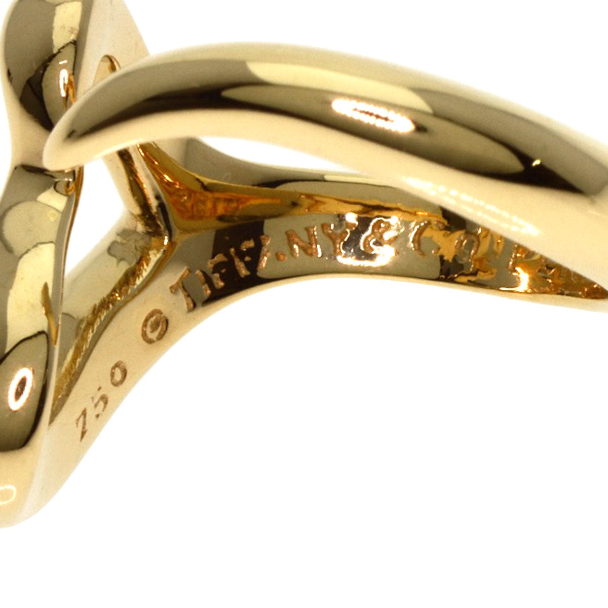 TIFFANY&Co.   Ring Open heart K18 Yellow Gold Ladies