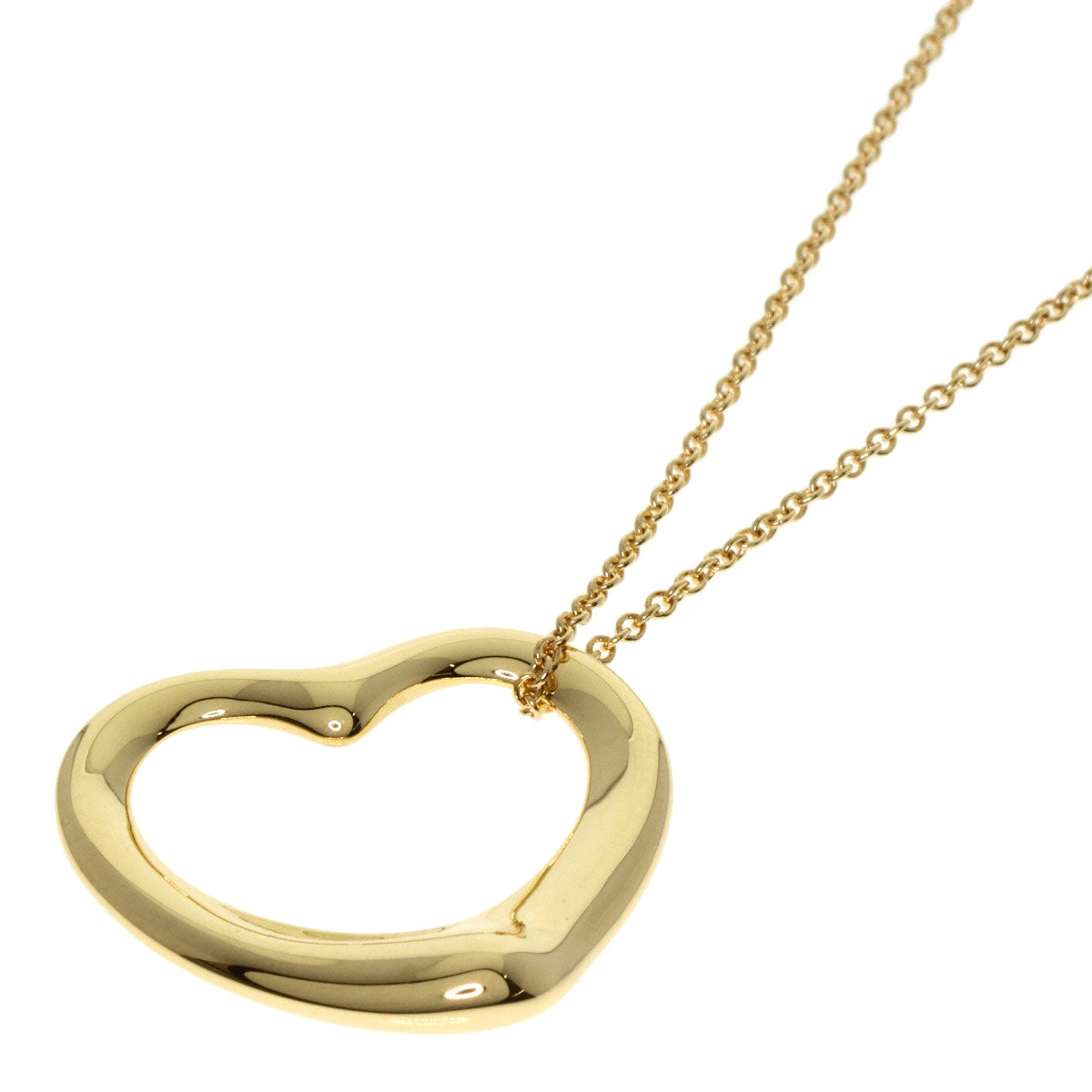 TIFFANY&Co.   Necklace Open heart K18 Yellow Gold Ladies
