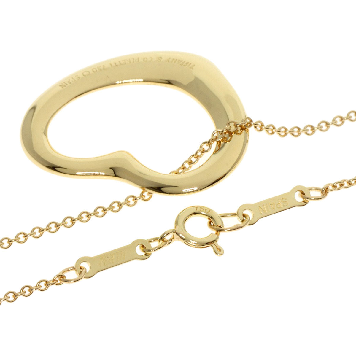 TIFFANY&Co.   Necklace Open heart K18 Yellow Gold Ladies