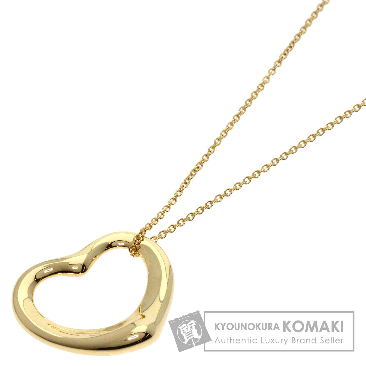 TIFFANY&Co.   Necklace Open heart K18 Yellow Gold Ladies