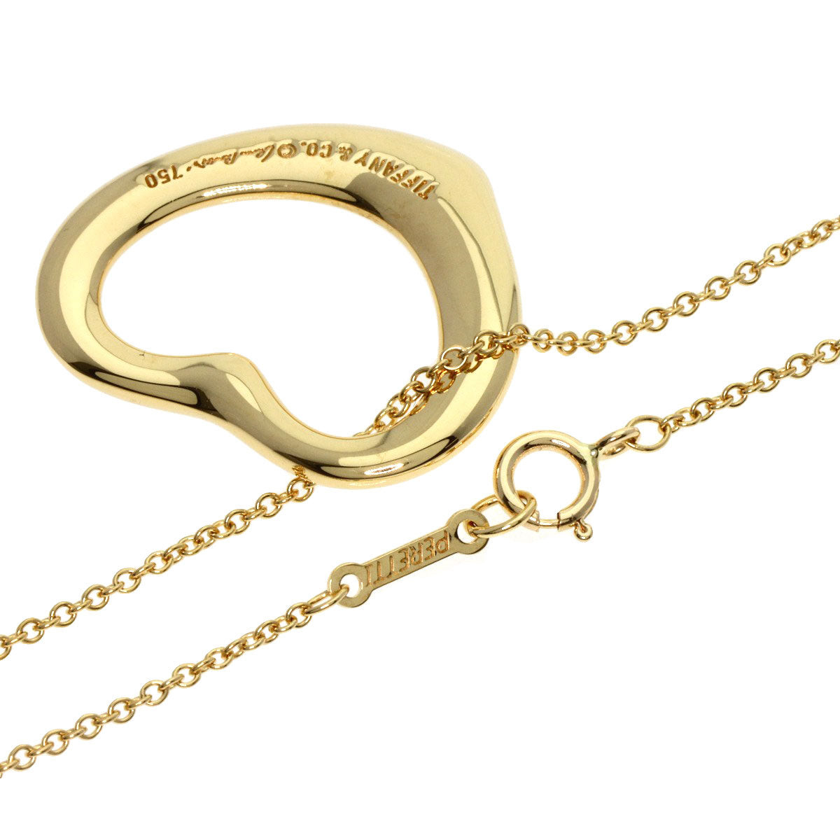 TIFFANY&Co.   Necklace Open heart K18 Yellow Gold Ladies