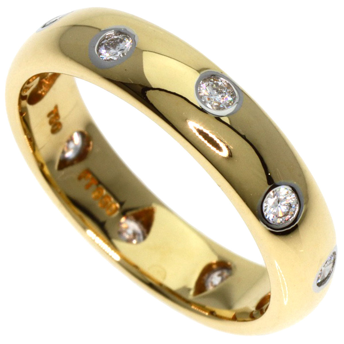 TIFFANY&Co.   Ring Dots Diamond K18 Yellow Gold PT950Ladies