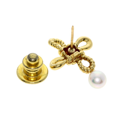 MIKIMOTO   Pearl Pearl Brooch  K18 Yellow Gold Ladies [Used]