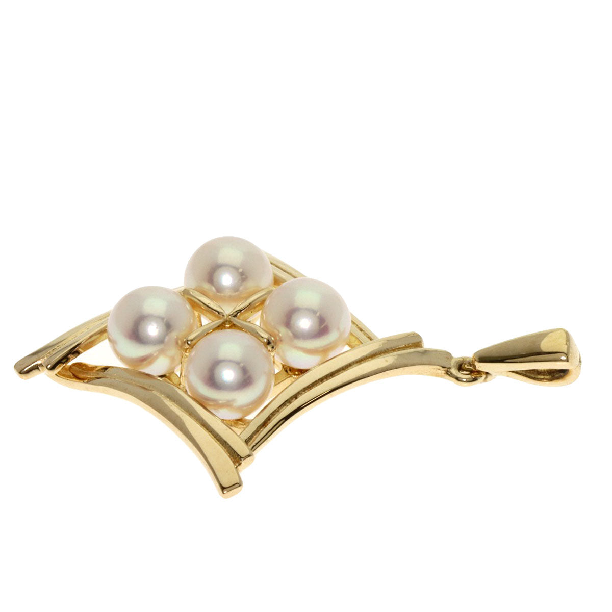 MIKIMOTO   Pearl Pearl Pendant top  K14 Yellow Gold Ladies [Used]