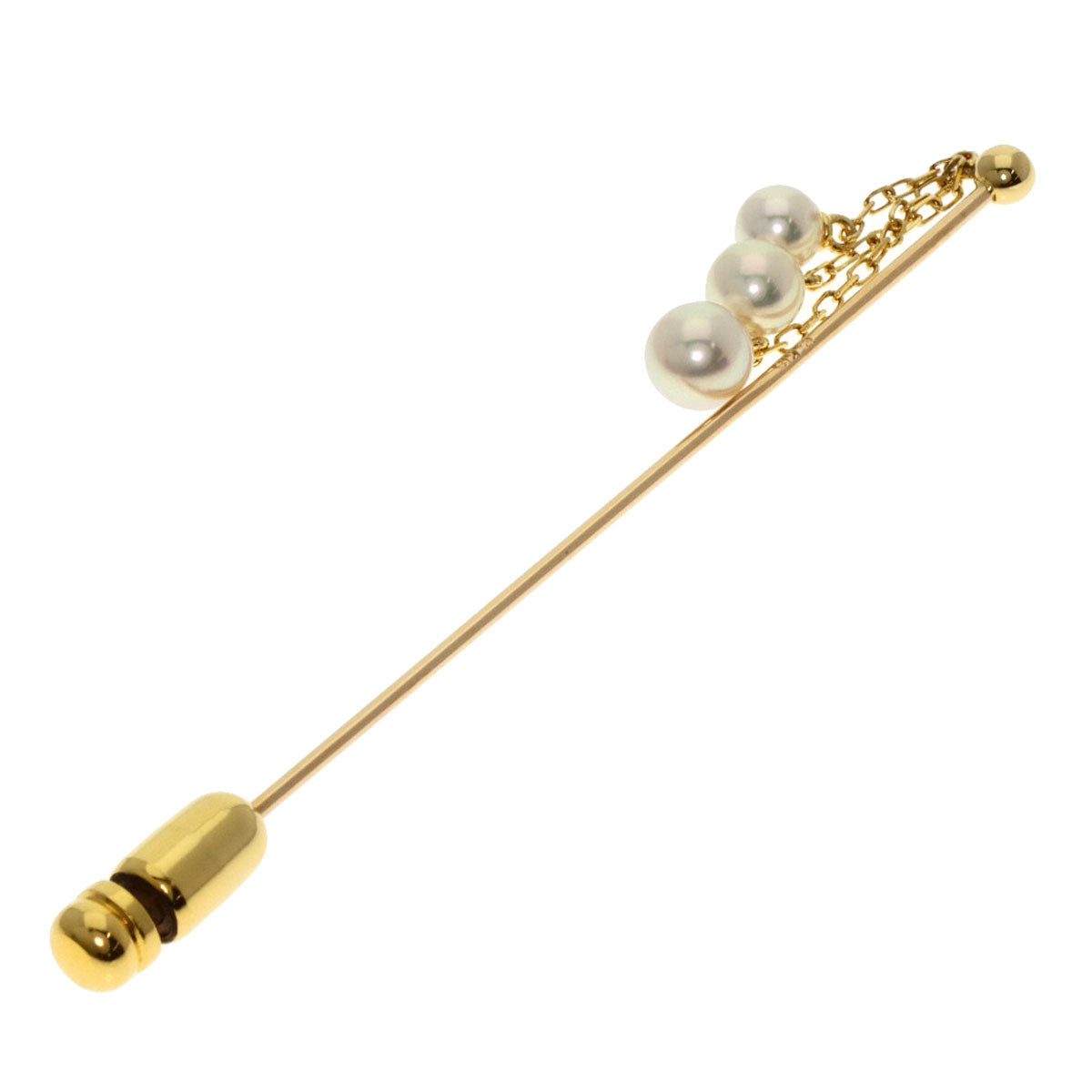 MIKIMOTO   Pearl Pearl Brooch  K18 Yellow Gold Ladies [Used]