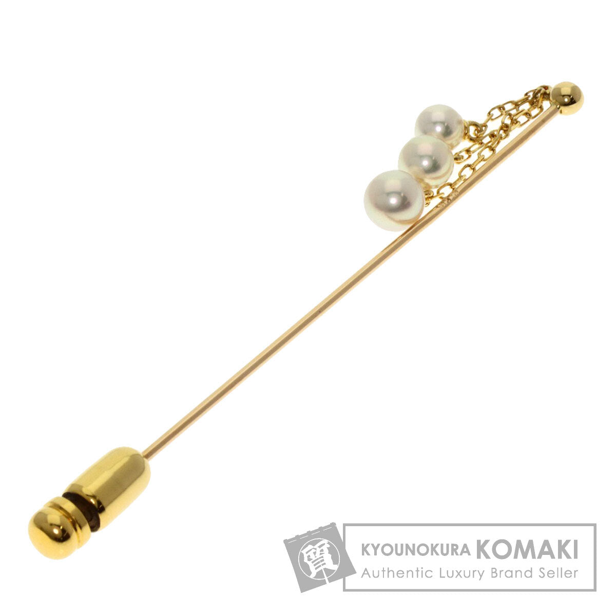 MIKIMOTO   Pearl Pearl Brooch  K18 Yellow Gold Ladies [Used]