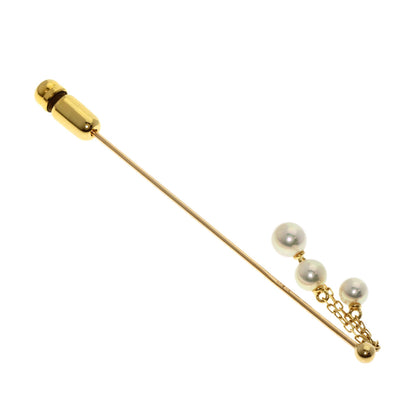 MIKIMOTO   Pearl Pearl Brooch  K18 Yellow Gold Ladies [Used]