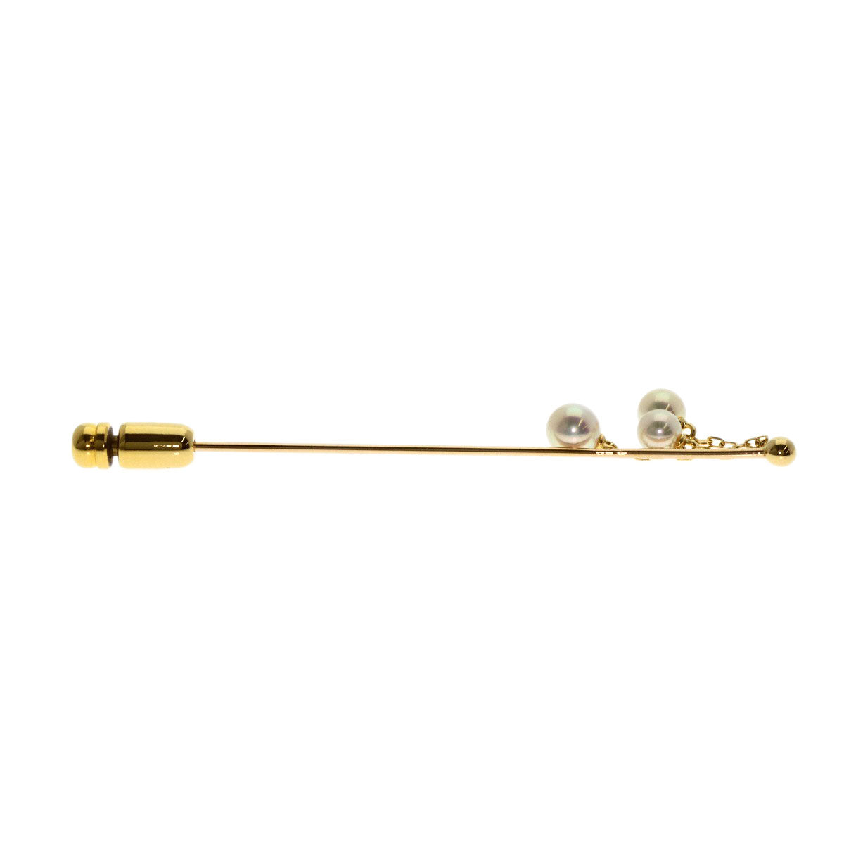 MIKIMOTO   Pearl Pearl Brooch  K18 Yellow Gold Ladies [Used]