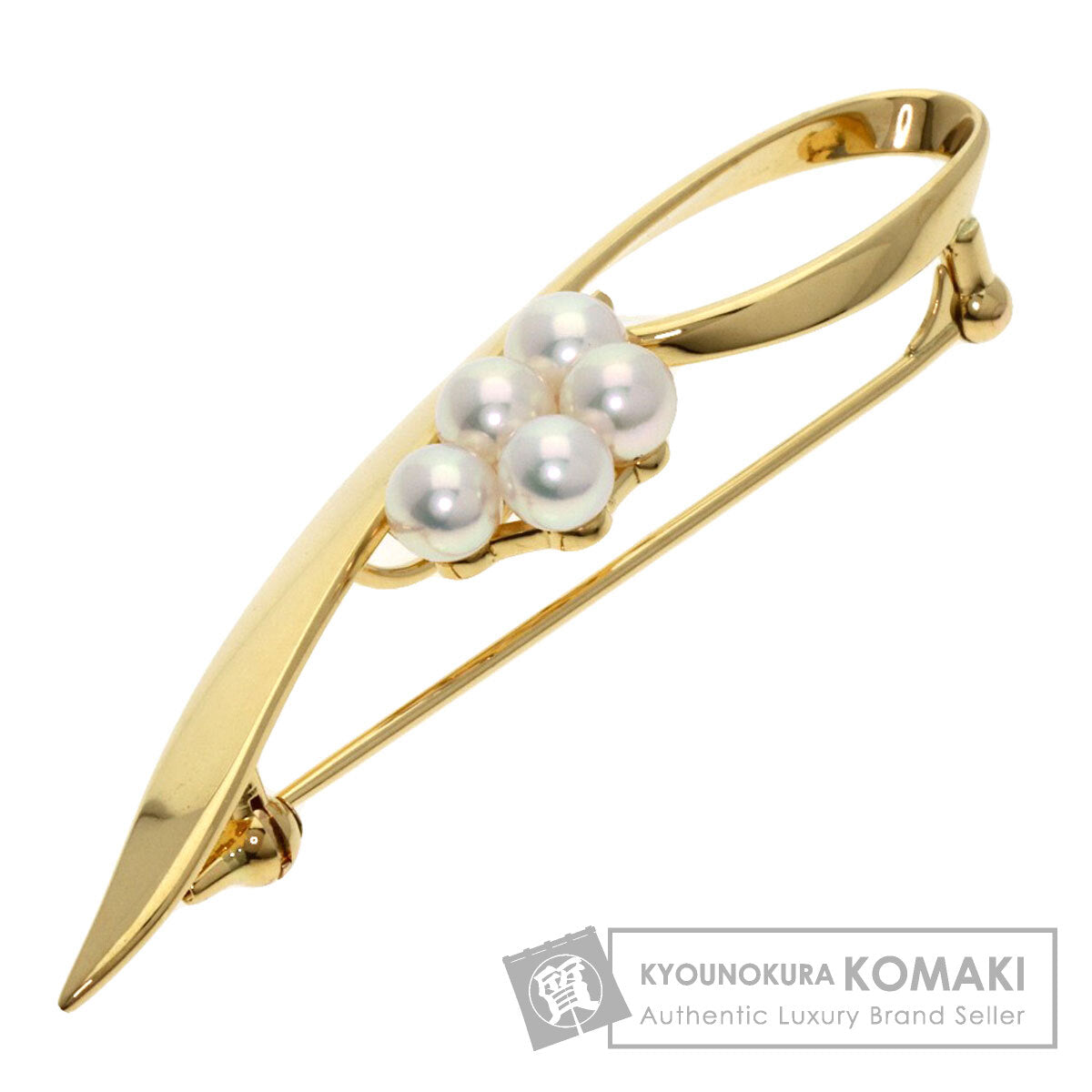 MIKIMOTO   Pearl Pearl Brooch  K18 Yellow Gold Ladies [Used]