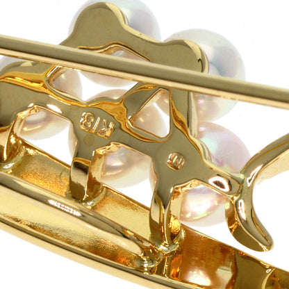 MIKIMOTO   Pearl Pearl Brooch  K18 Yellow Gold Ladies [Used]
