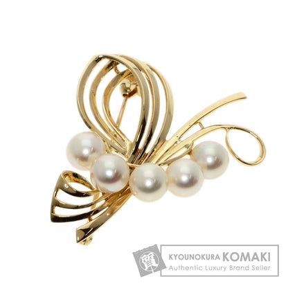 MIKIMOTO   Pearl Pearl Brooch  K14 Yellow Gold Ladies [Used]