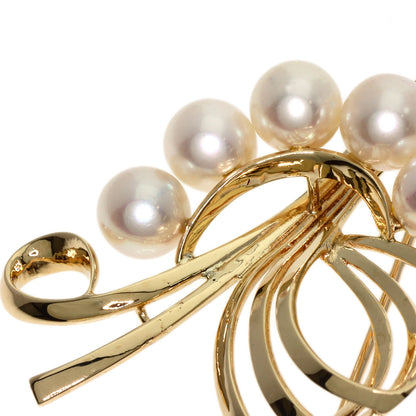 MIKIMOTO   Pearl Pearl Brooch  K14 Yellow Gold Ladies [Used]